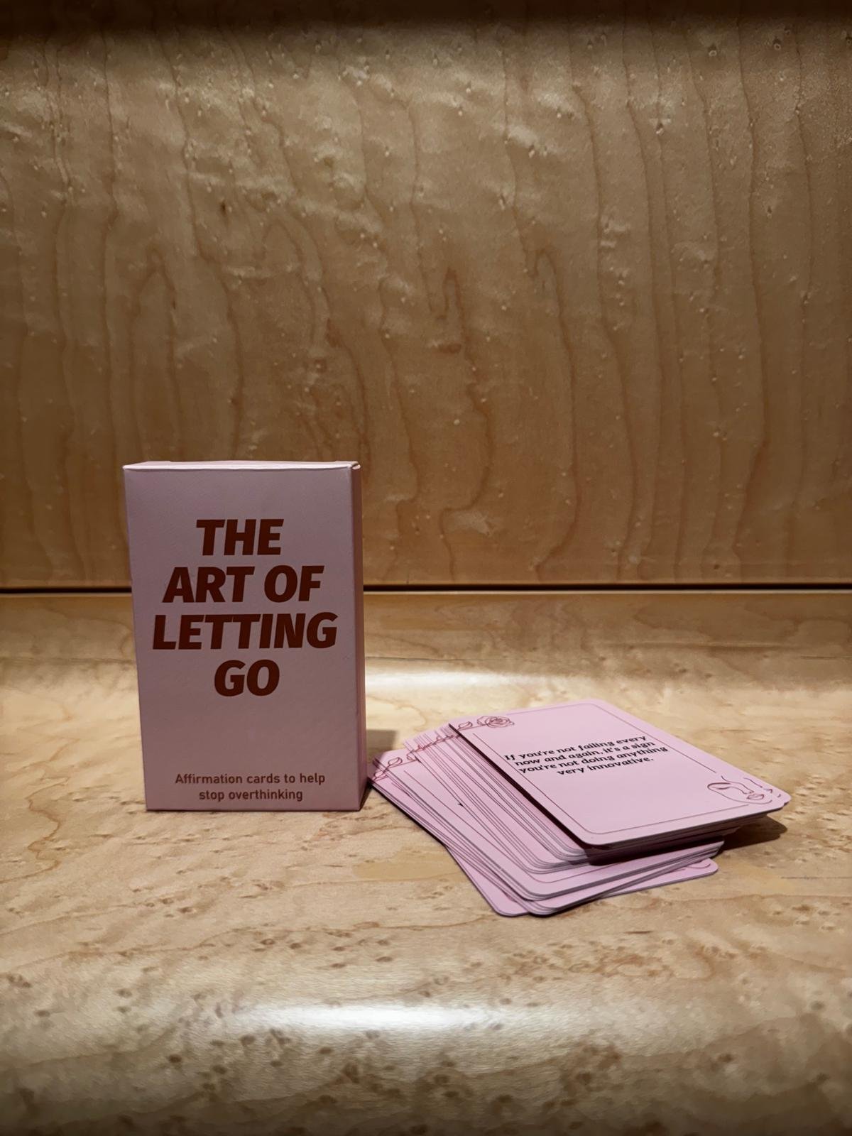 The art of letting go affirmation cards