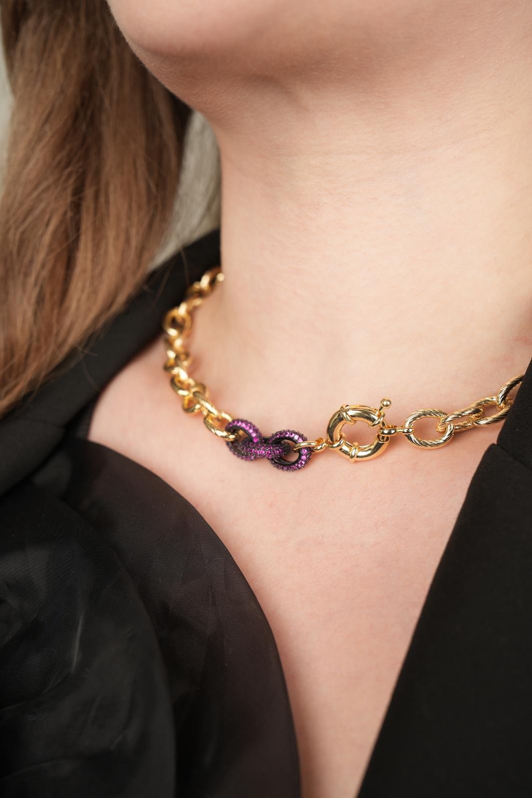 Red chunkey Necklace