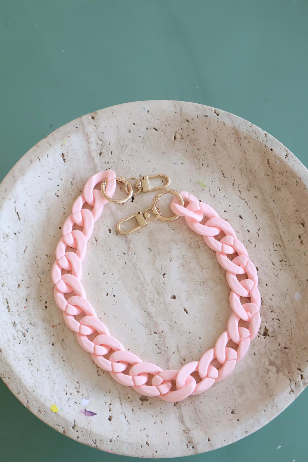 pink bag chain
